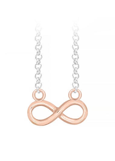 Golden Moments Rose Gold Plated Infinity Belcher Chain Necklace