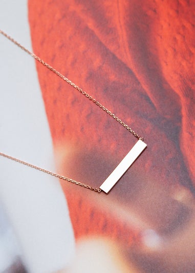 Golden Moments Rose Gold Plated Horizontal-Bar Necklace