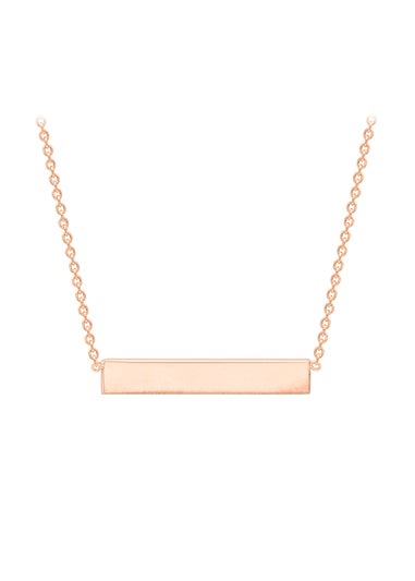 Golden Moments Rose Gold Plated Horizontal-Bar Necklace