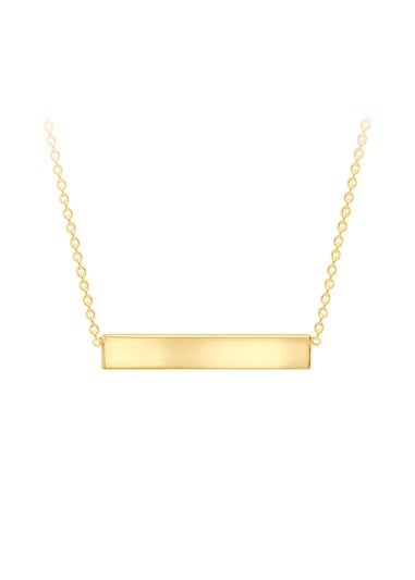 Golden Moments Yellow Gold Plated Horizontal-Bar Necklace