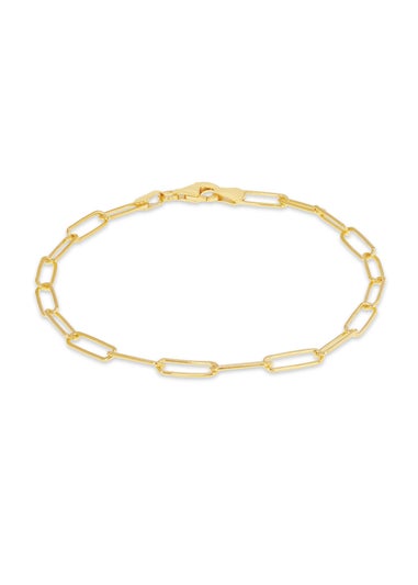 Golden Moments Sterling Silver Gold Plated Vermeil Paper Bracelet