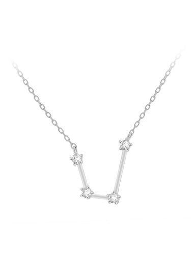 Golden Moments Sterling Silver Aquarius Star Constellation Necklace