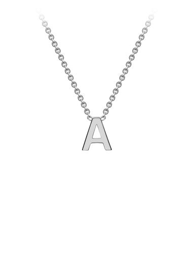 Golden Moments Sterling Silver 'A' Initial  Necklace