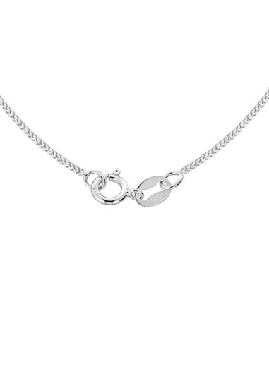 Golden Moments Sterling Silver CZ Open Heart Necklace