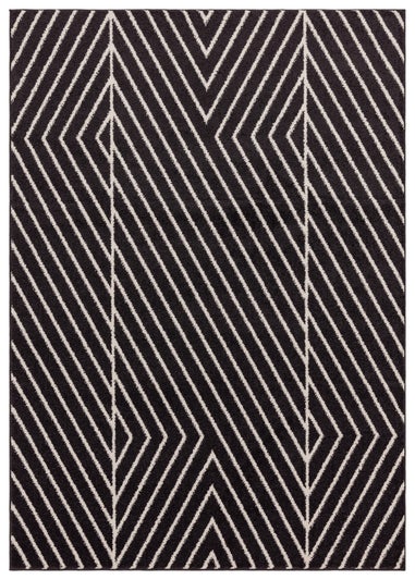 Asiatic Muse Black Linear Rug