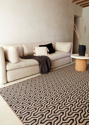 Asiatic Global Black Lattice Rug