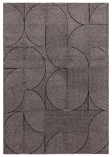 Asiatic Muse Grey/Black Swirl Rug