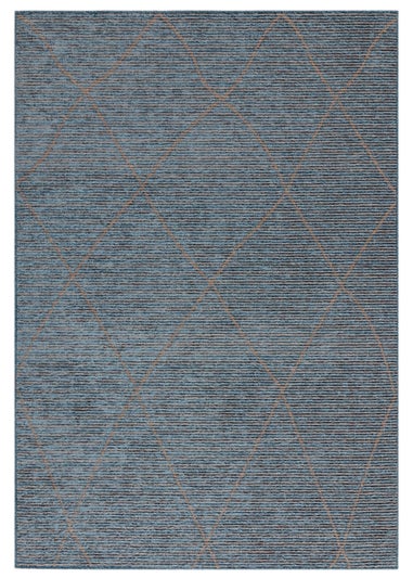 Asiatic Mulberry Teal Blue Rug