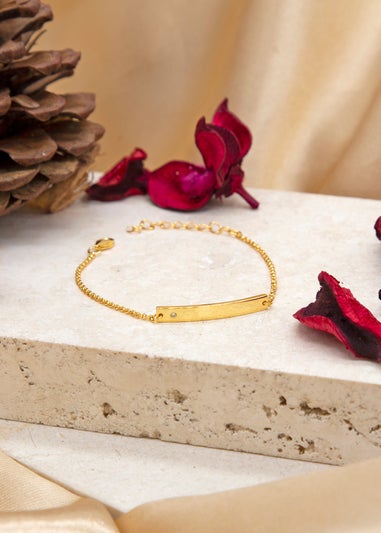 Golden Moments Gold Plated ID Bar November Birthstone CZ Bracelet