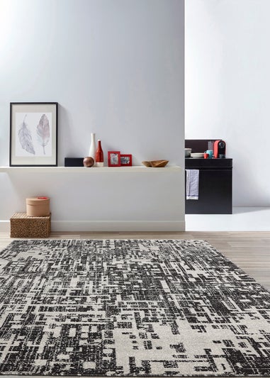 Asiatic Abstract Charcoal Rug