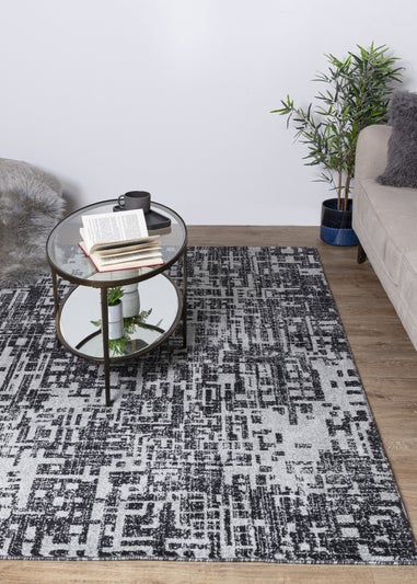 Asiatic Abstract Charcoal Rug