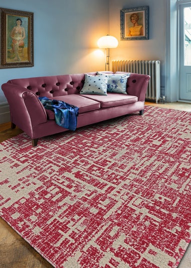 Asiatic Abstract Fuchsia Rug