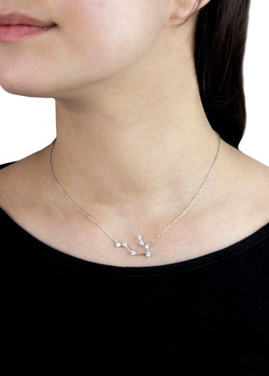 Golden Moments Sterling Silver Gemini Star Constellation Necklace