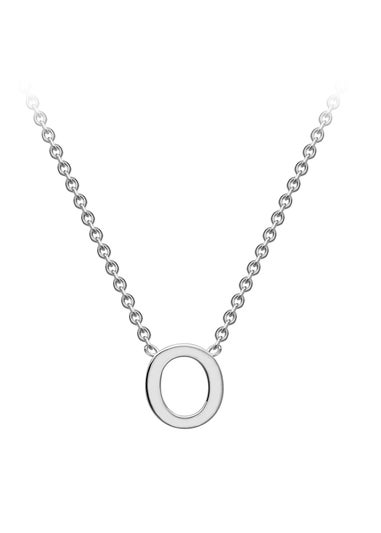 Golden Moments Sterling Silver 'O' Initial  Necklace