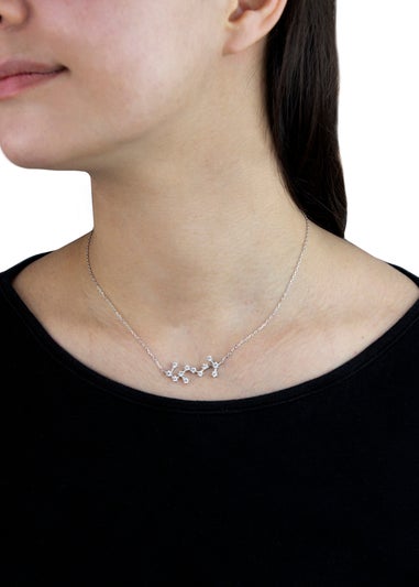 Golden Moments Sterling Silver Scorpio Star Constellation Necklace