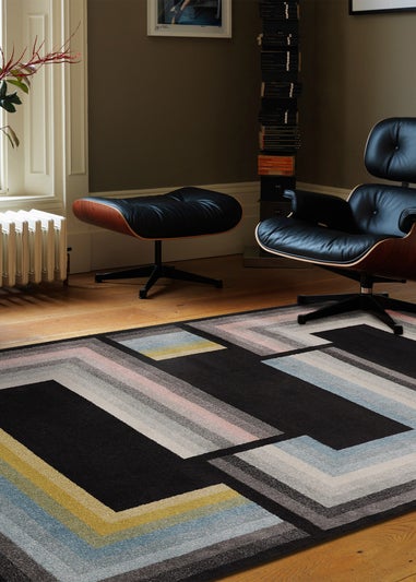 Asiatic Geo Charcoal Rug