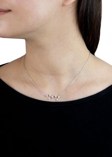 Golden Moments Sterling Silver Virgo Star Constellation Necklace