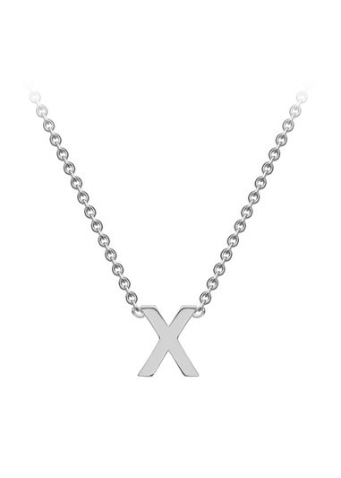 Golden Moments Sterling Silver 'X' Initial  Necklace