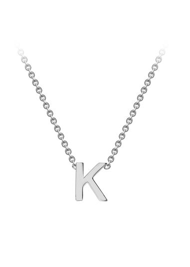 Golden Moments Sterling Silver 'K' Initial  Necklace