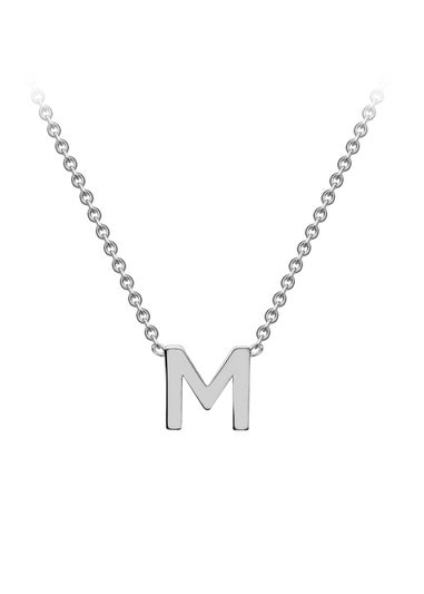 Golden Moments Sterling Silver 'M' Initial  Necklace