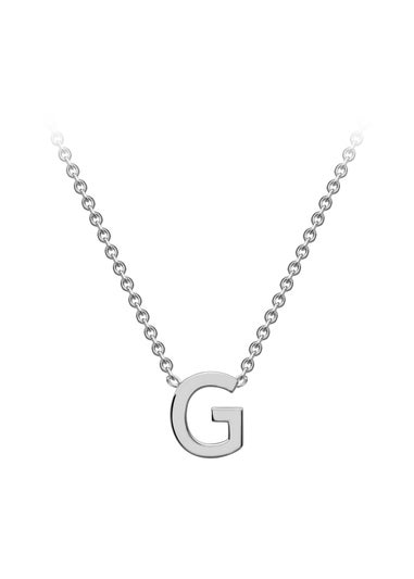 Golden Moments Sterling Silver 'G' Initial  Necklace