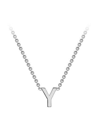 Golden Moments Sterling Silver 'Y' Initial  Necklace