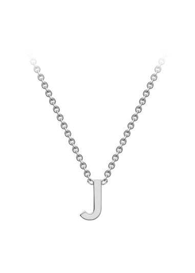 Golden Moments Sterling Silver 'J' Initial  Necklace