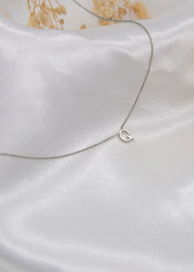 Golden Moments Sterling Silver 'Q' Initial  Necklace