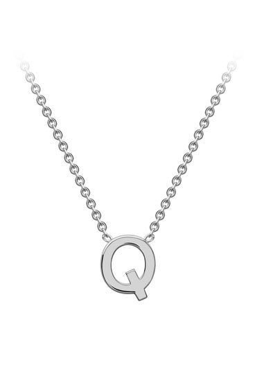Golden Moments Sterling Silver 'Q' Initial  Necklace