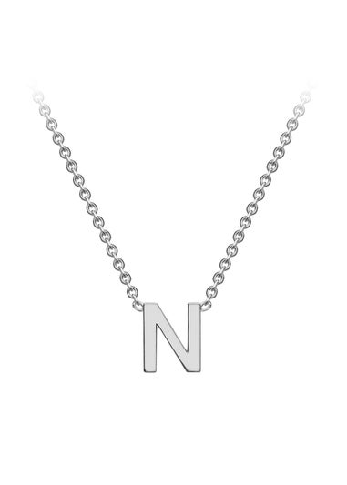 Golden Moments Sterling Silver 'N' Initial  Necklace