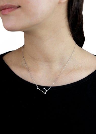 Golden Moments Sterling Silver Aries Star Constellation Necklace