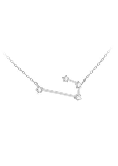 Golden Moments Sterling Silver Aries Star Constellation Necklace