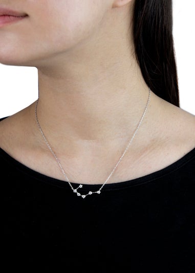 Golden Moments Sterling Silver Cancer Star Constellation Necklace