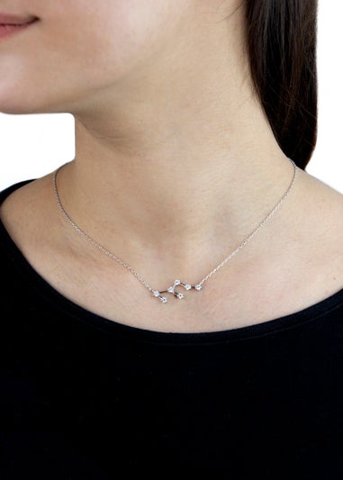 Golden Moments Sterling Silver Leo Star Constellation Necklace