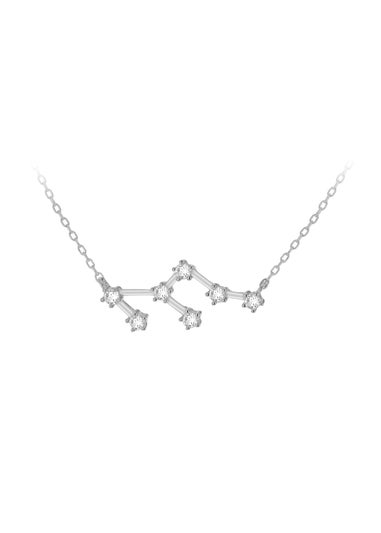 Golden Moments Sterling Silver Leo Star Constellation Necklace