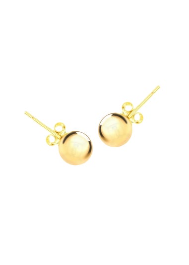 Golden Moments Yellow Gold Plated Ball Studs (8mm )