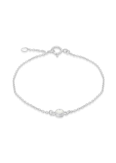 Golden Moments Sterling Silver CZ June Birthstone Bracelet