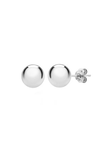 Golden Moments Sterling Silver Ball Stud Earrings (8mm)