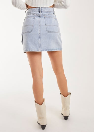 Pink Vanilla Blue Denim Mini Skirt