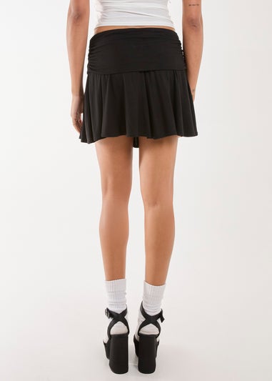 Pink Vanilla Black Double Fold Over Mini Skirt