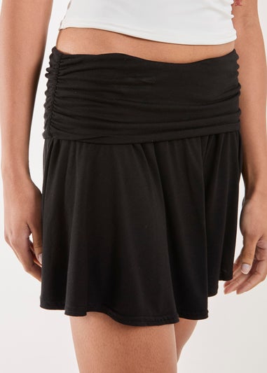 Pink Vanilla Black Double Fold Over Mini Skirt