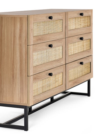 Julian Bowen Padstow 6 Drawer Chest in Brown (75 x 120 x 40cm)