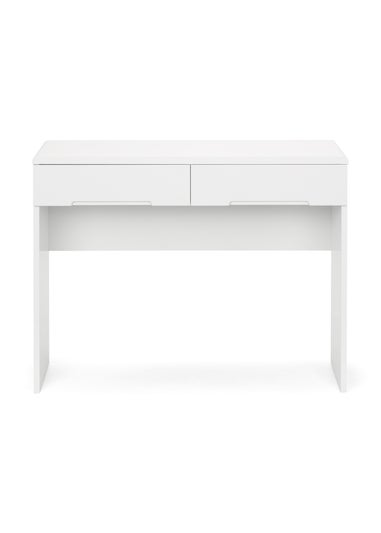 Julian Bowen White Manhattan Dressing Table With 2 Drawers (77 x 100 x 35cm)