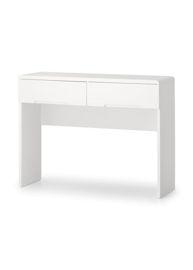 Julian Bowen White Manhattan Dressing Table With 2 Drawers (77 x 100 x 35cm)