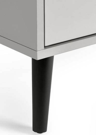 Julian Bowen Alba 4 Drawer Wide Chest in Silk Grey (100.5 x 78 x 40cm)