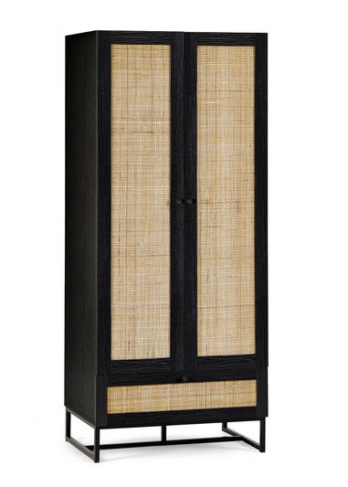 Julian Bowen Padstow Wardrobe in Black (190 x 80 x 56cm)