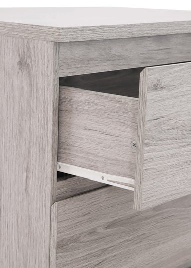 Julian Bowen Jupiter 4 Drawer Chest in Grey Oak (111 x 82 x 50cm)