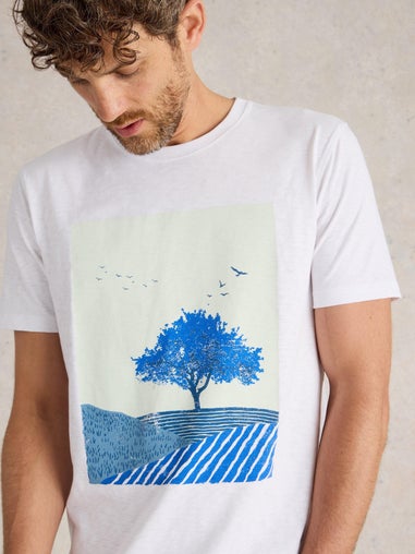 T-Shirt mit Baumprint