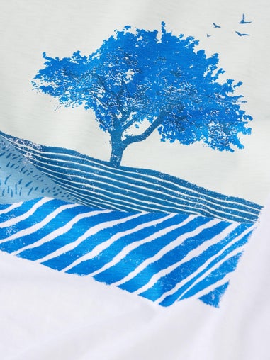 T-Shirt mit Baumprint