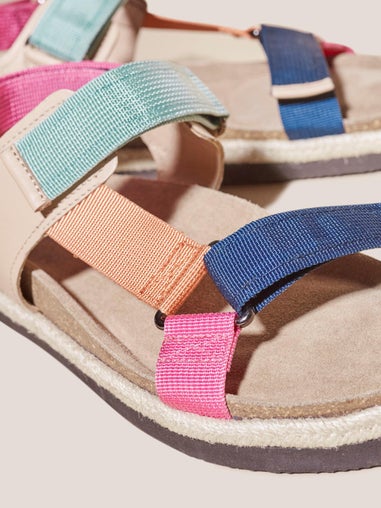 Trekking Sandalen Colourblock mit Fußbett